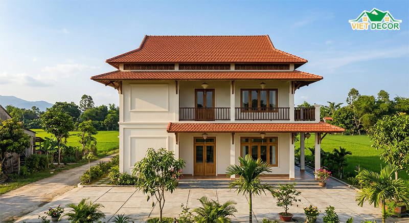 Mẫu nhà 2 tầng mái Thái truyền thống