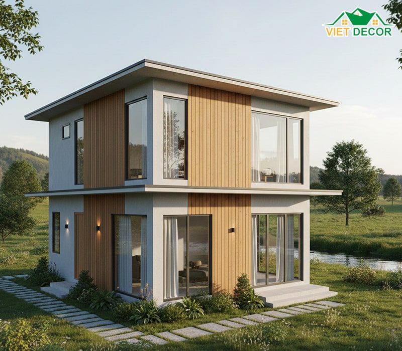 Mẫu nhà 2 tầng kiểu biệt thự mini