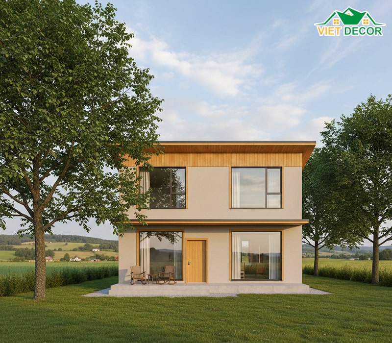 Mẫu nhà 2 tầng phong cách nông trại (farmhouse)