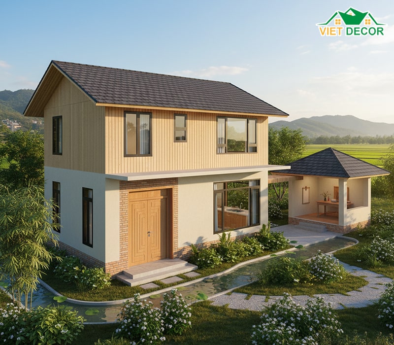 Những lưu ý về phong thủy khi xây nhà 2 tầng nông thôn
