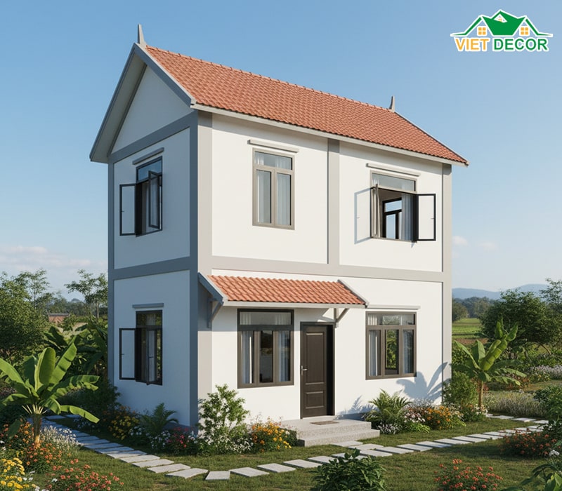 Mẫu nhà 2 tầng mái thái truyền thống