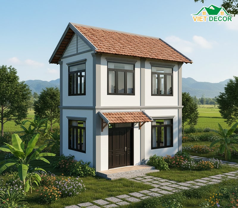 Mẫu nhà 2 tầng mái thái truyền thống