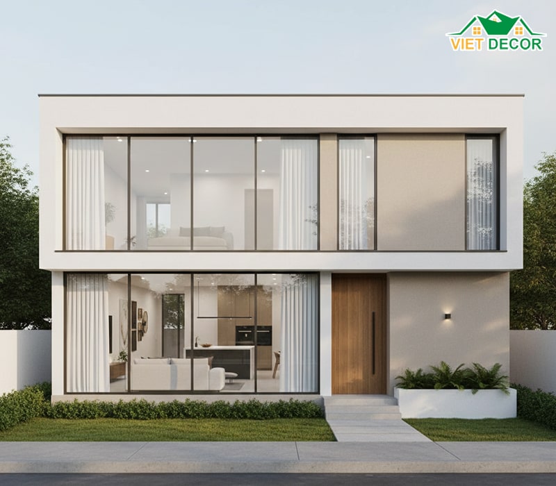 Nhà cấp 4 mái bằng 120m2 trẻ trung, giá rẻ