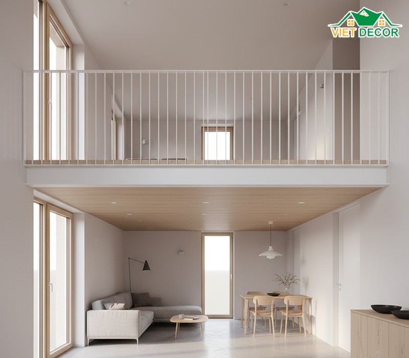 Chiều cao lý tưởng của gác lửng