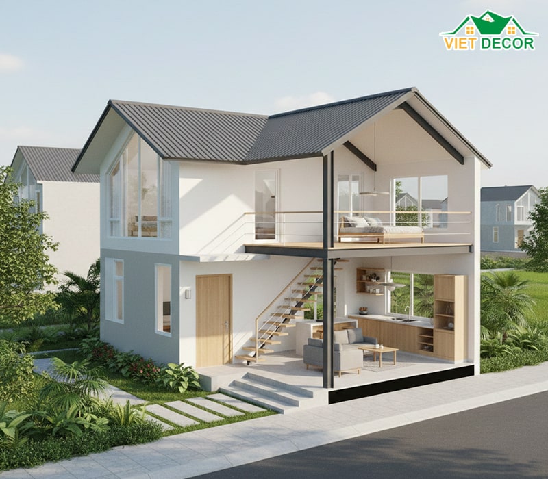 500 triệu có xây được nhà cấp 4 có gác lửng đẹp không?