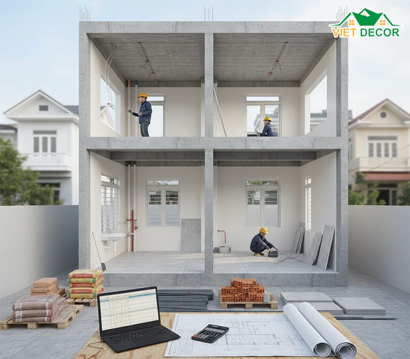 Dự toán chi tiết chi phí xây dựng trong khoảng 500 triệu
