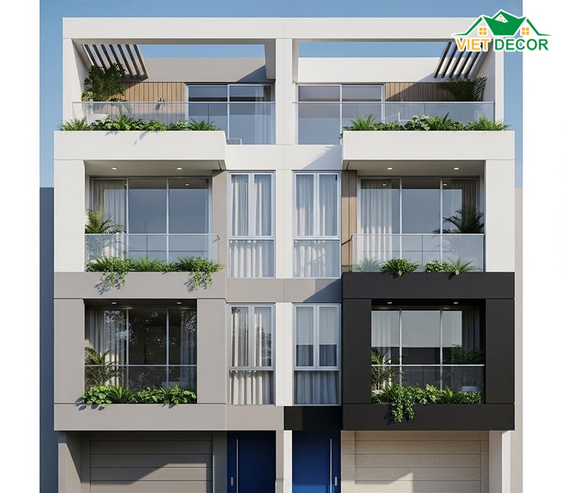 Mẫu nhà ống 4 tầng 4×16m phong cách Hiện đại
