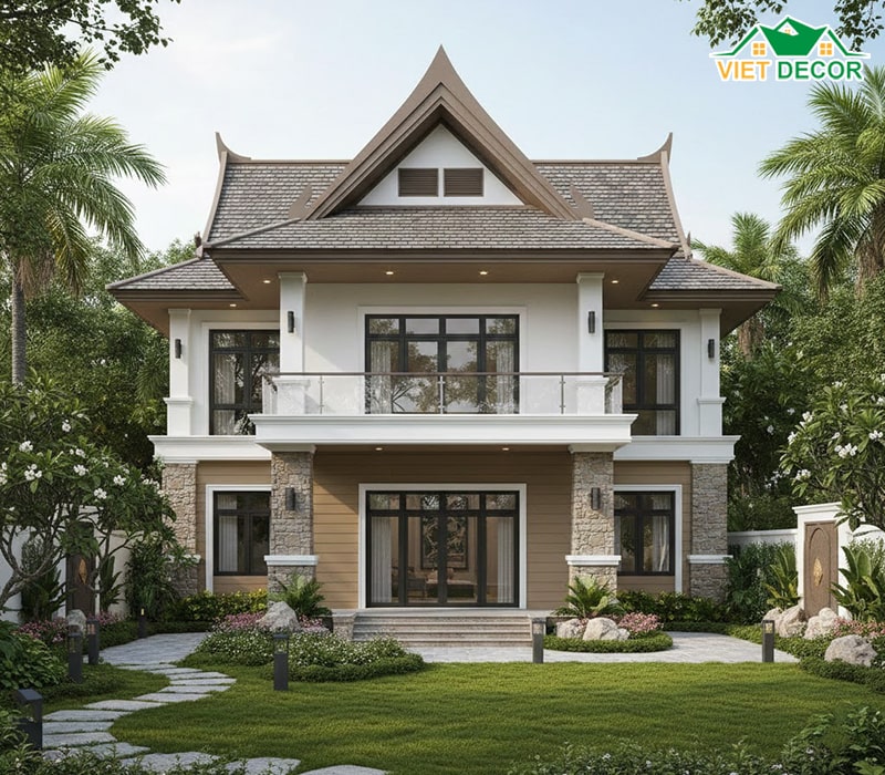 Kiểu dáng biệt thự vườn mái Thái
