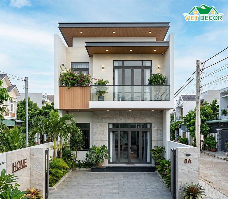 Lựa chọn màu sắc và vật liệu ngoại thất