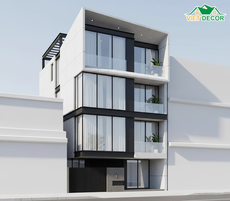Mẫu nhà ống 4x15m phong cách hiện đại
