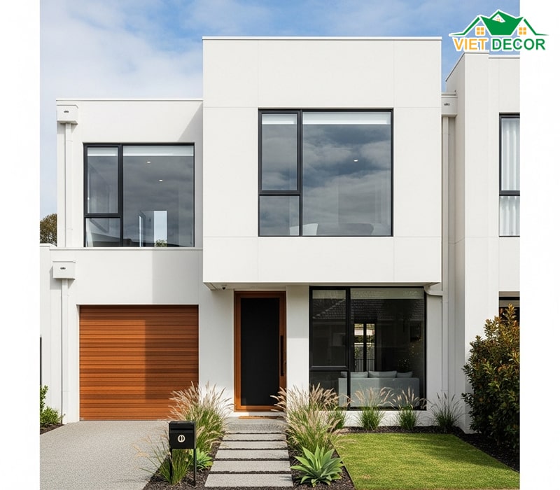 Mẫu nhà ống 2 tầng 4x15m có gara ô tô