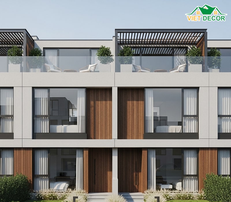 Mẫu nhà ống 2 tầng 4x15m có sân thượng