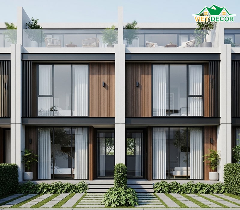 Mẫu nhà ống 2 tầng 4x15m có sân thượng