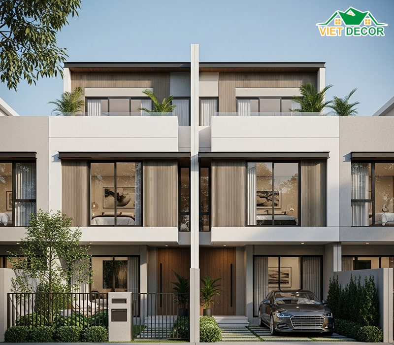 Mẫu nhà ống 2 tầng 4x15m có sân thượng