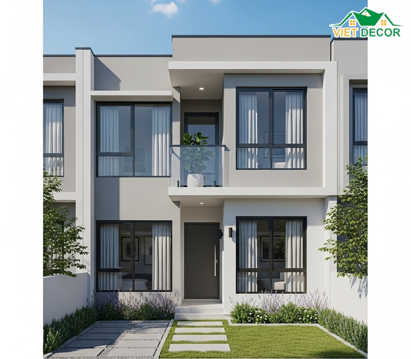 Mẫu nhà ống 2 tầng 4x15m có 3 phòng ngủ phong cách hiện đại