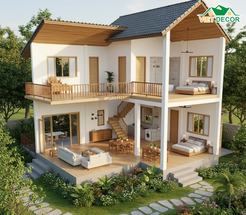 Bản vẽ mặt bằng công năng 3 phòng ngủ