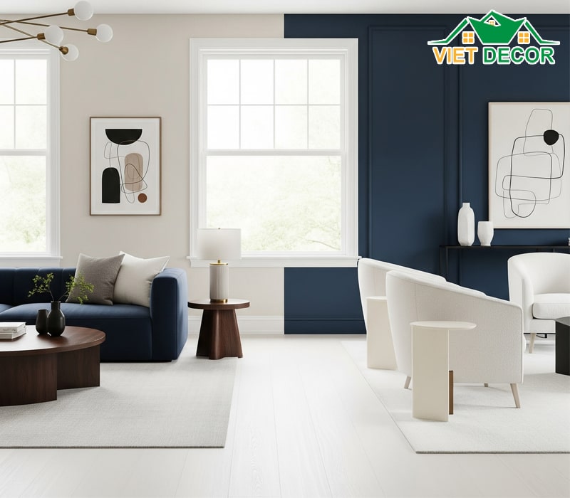Kết hợp màu sơn tường và màu nội thất hài hòa