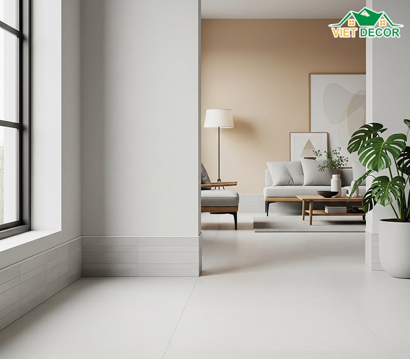 Gạch ốp chân tường thấp