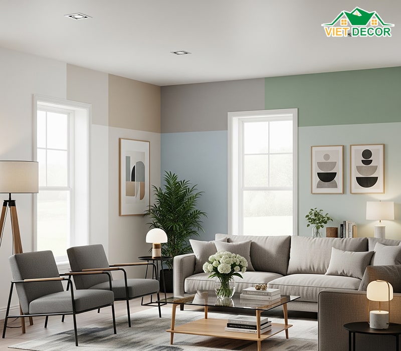 Nên sơn tường phòng khách màu gì?