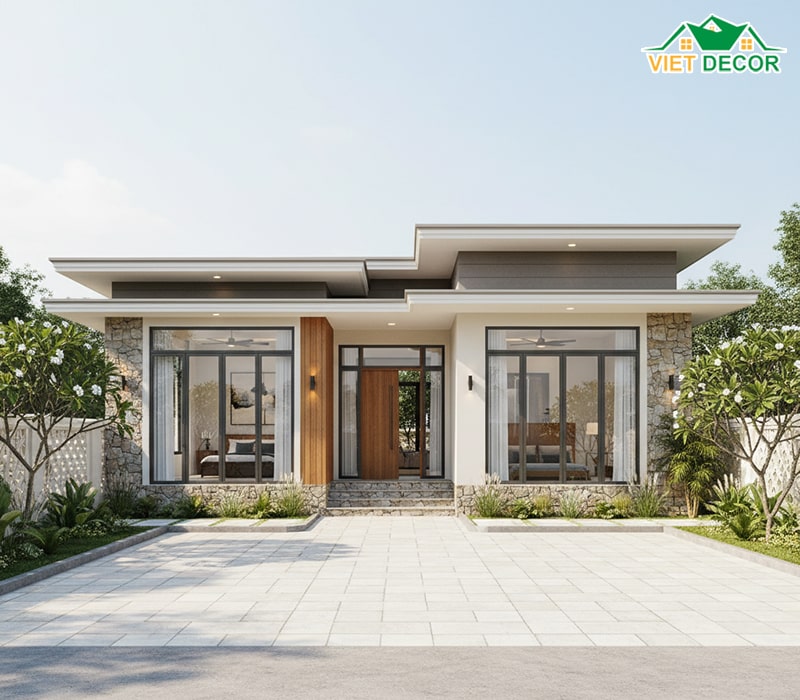 Nhà 1 tầng 3 phòng ngủ 120m2