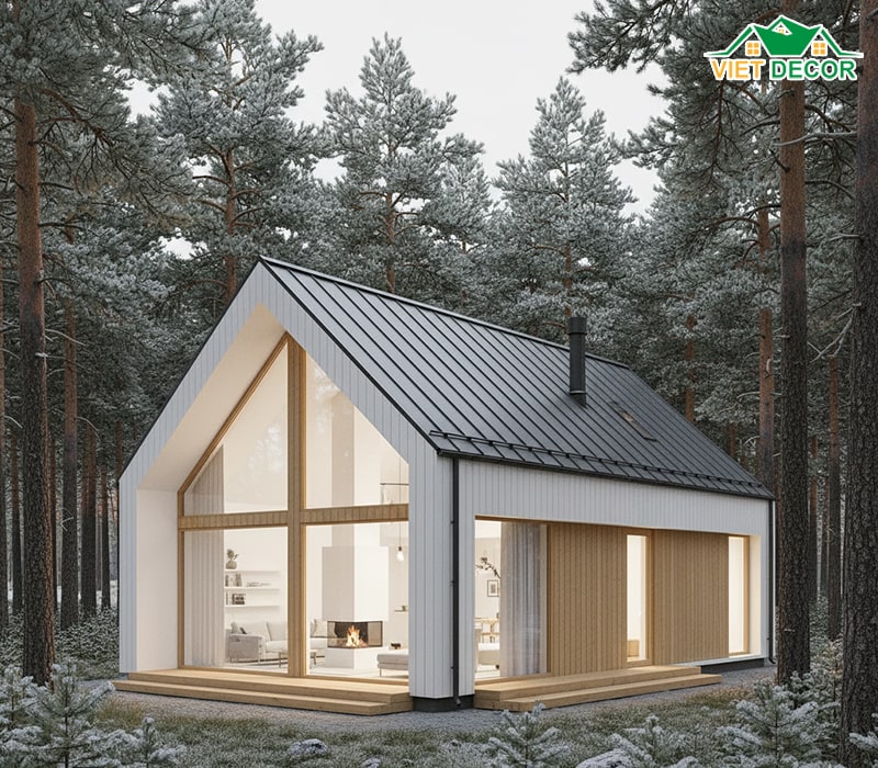 Thiết kế nhà cấp 4 120m2 3 phòng ngủ phong cách hiện đại