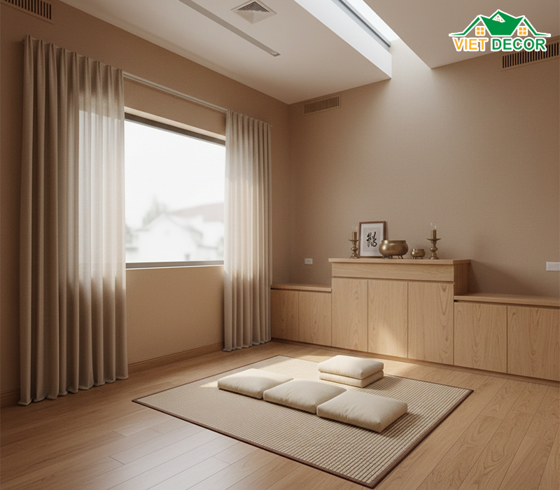Cách lấy sáng và thông gió tự nhiên cho khu vực thờ cúng
