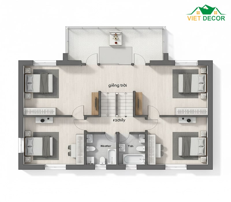 Phương án 1 (Tương ứng phương án 1 tầng 1)