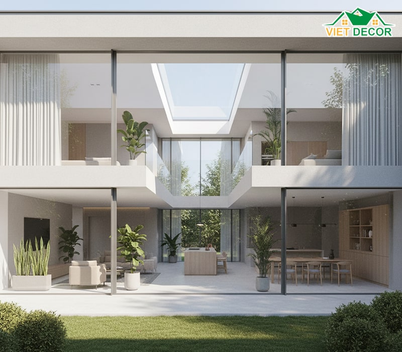 Tối ưu không gian và ánh sáng cho nhà 150m2