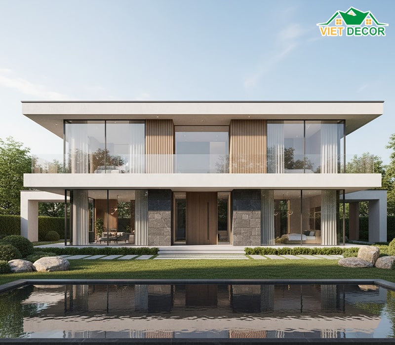 Lưu ý quan trọng khi thiết kế và thi công nhà 2 tầng 5 phòng ngủ 200m2