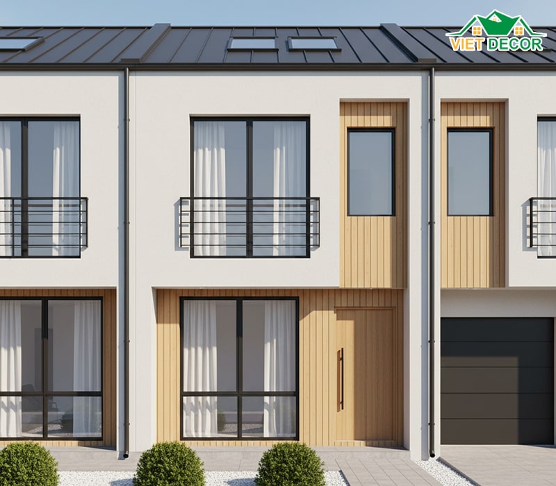 Mẫu nhà ống 2 tầng mặt tiền 5 m, 6 m diện tích 70m2