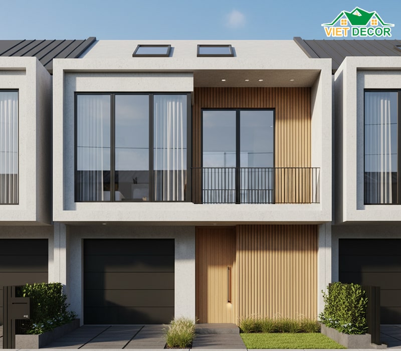 Mẫu nhà ống 2 tầng mặt tiền 5 m, 6 m diện tích 70m2