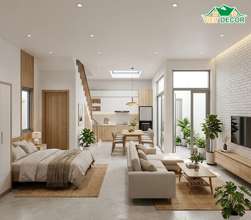 Cách sắp xếp tầng 1: Không gian sinh hoạt chung