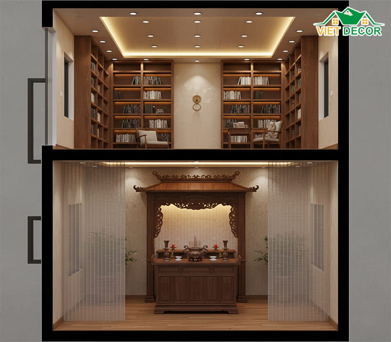 Cách chọn hướng và vị trí tầng 2 phía trên bàn thờ để đảm bảo sự tôn nghiêm