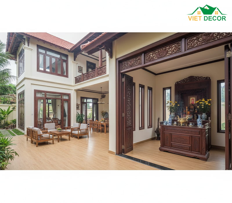 Các mẫu nhà 2 tầng diện tích lớn hoặc biệt thự vườn