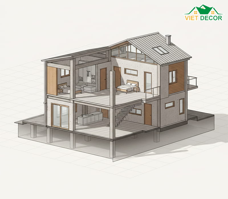 Cách xác định chính xác cấp nhà cho công trình 2 tầng của bạn