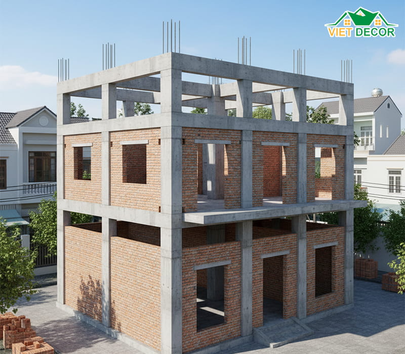 Giải đáp: Nhà 2 tầng xây tường 10 được không?