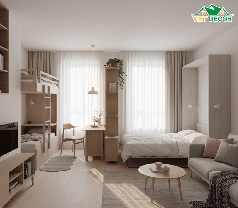 Mẫu nhà 35m2 phong cách Scandinavian (Bắc Âu) – Ấm cúng và sáng hơn