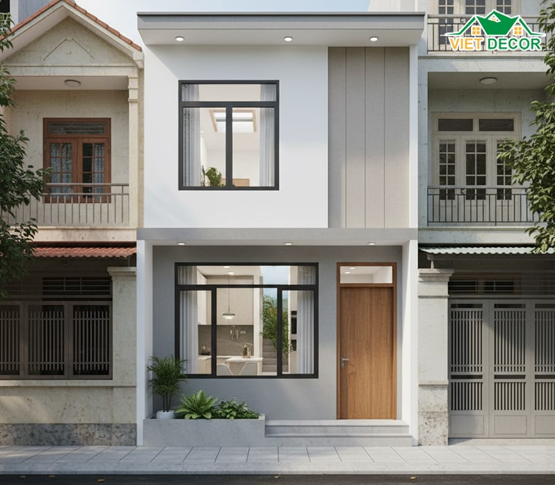 Mẫu nhà ống cấp 4 2 phòng ngủ