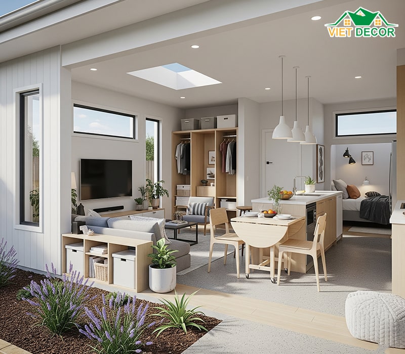 Kinh nghiệm xây nhà cấp 4 2 phòng ngủ 70m2 tiết kiệm
