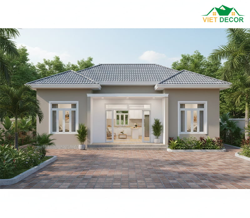 nhà cấp 4 3 phòng ngủ 1 phòng khách 1 phòng bếp