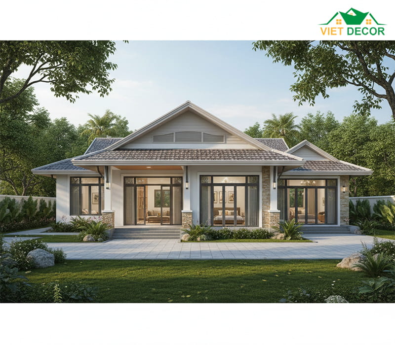 Mẫu nhà vườn cấp 4 (biệt thự trệt)