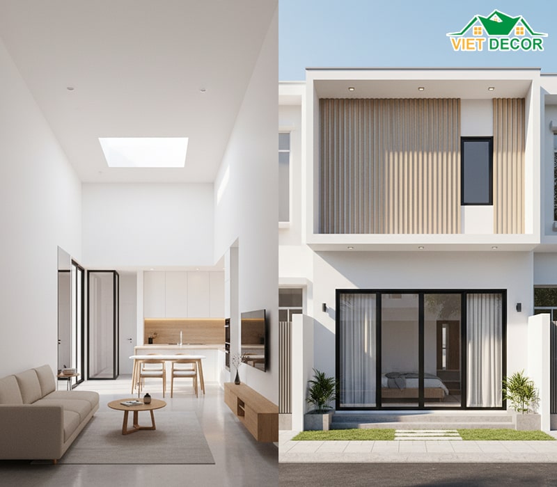 Về thiết kế và bố trí không gian nhà cấp 4 4x15 2 phòng ngủ