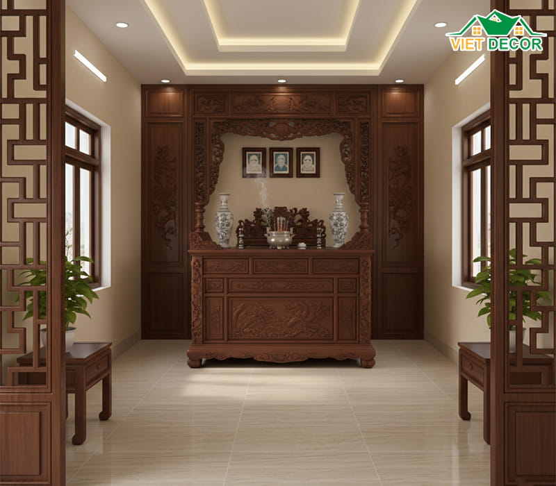Hướng đặt phòng thờ mang lại tài lộc và bình an