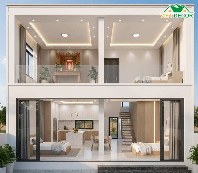 Tại sao nhà cấp 4 gác lửng 3 phòng ngủ 1 phòng thờ là lựa chọn hoàn hảo?