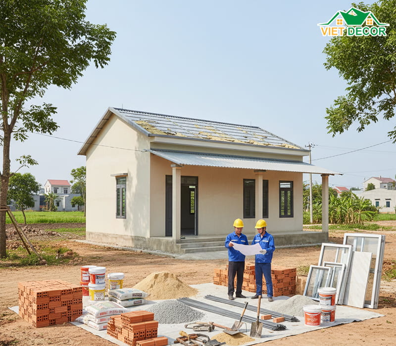Bảng dự toán chi tiết chi phí xây dựng nhà 450 triệu
