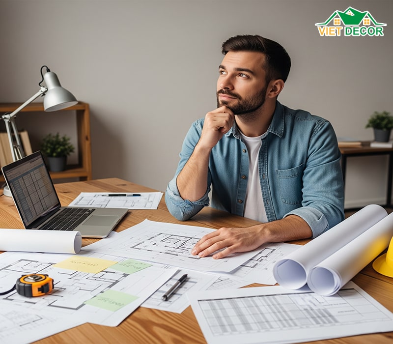 Chi phí xây dựng nhà ống 2 tầng 3 phòng ngủ 1 phòng thờ mặt tiền 5m