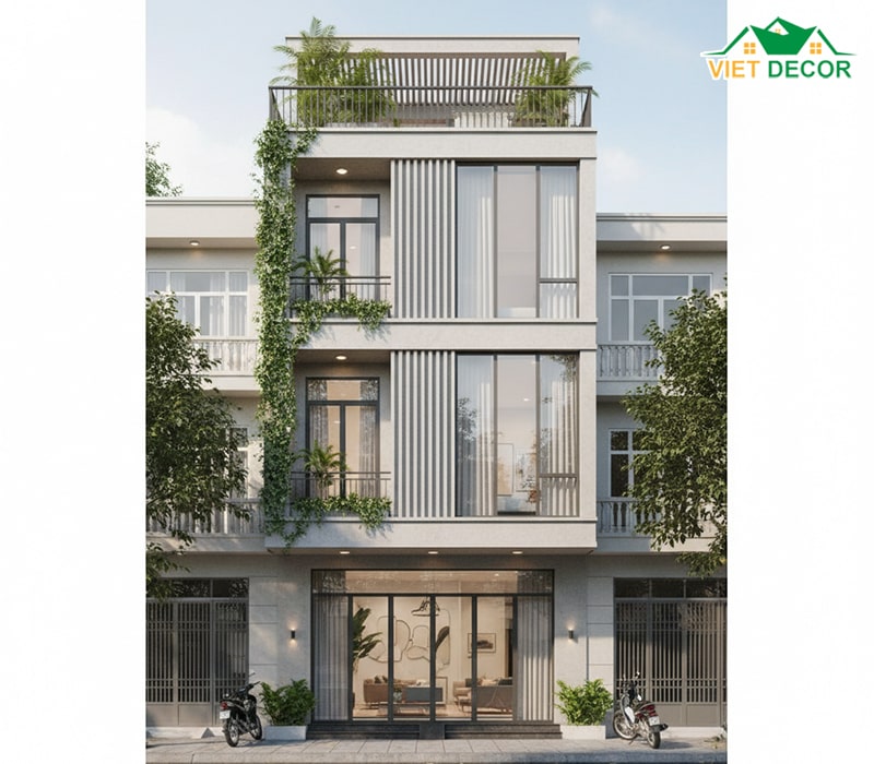 mẫu nhà ống 3 tầng có gác lửng đẹp
