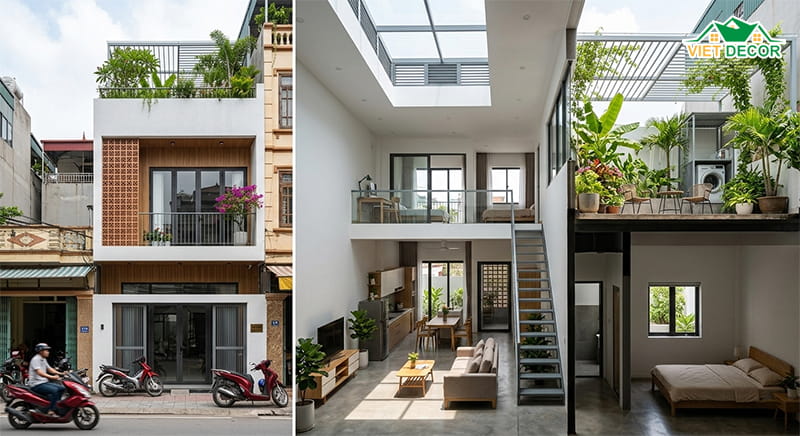 Vì sao mẫu nhà ống gác lửng 3 phòng ngủ có sân thượng trở thành xu hướng?