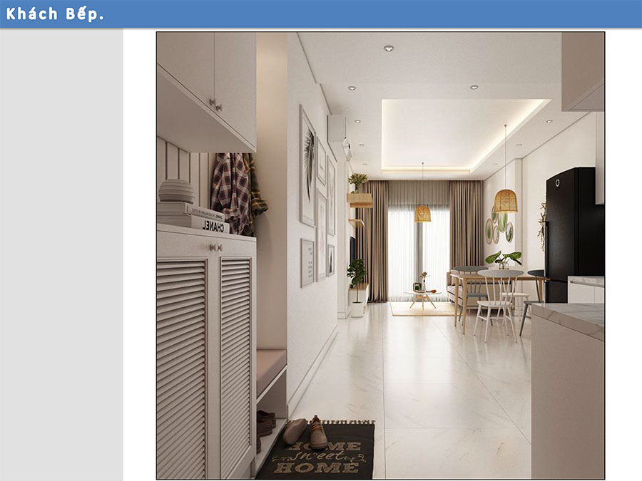 Thiết kế thi công nội thất căn hộ 2 phòng ngủ nhà chị Thủy - Nhà Bè HCM