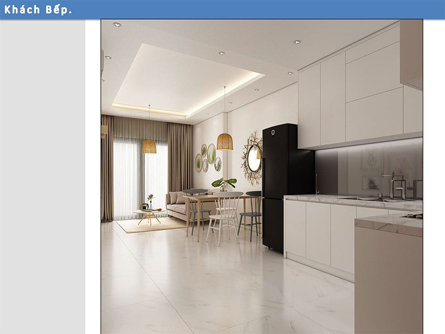 Thiết kế thi công nội thất căn hộ 2 phòng ngủ nhà chị Thủy - Nhà Bè HCM